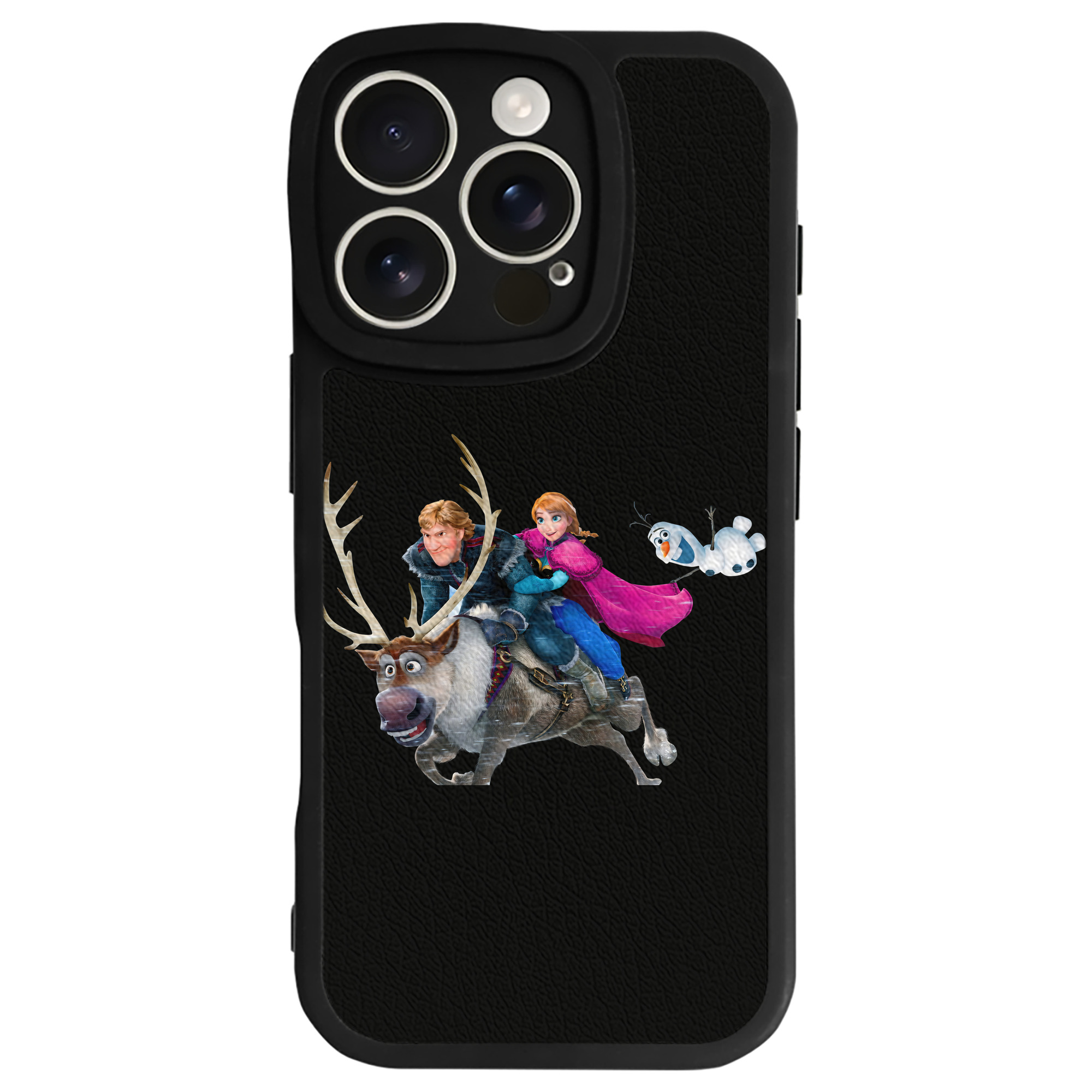 （画像用） アナと雪の女王 アンナ エルサ Frozen Anna Elsa 【iPhone 16シリーズ対応】シリコンスマホケース（レザー調） 材質：シリコン